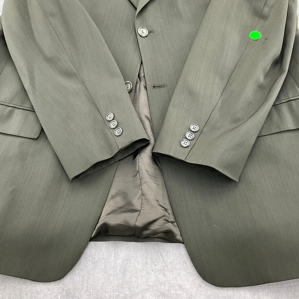 Joseph Feiss Blazer Men 44L Brown 3 Button Classic Neutral Office Jacket Flaws